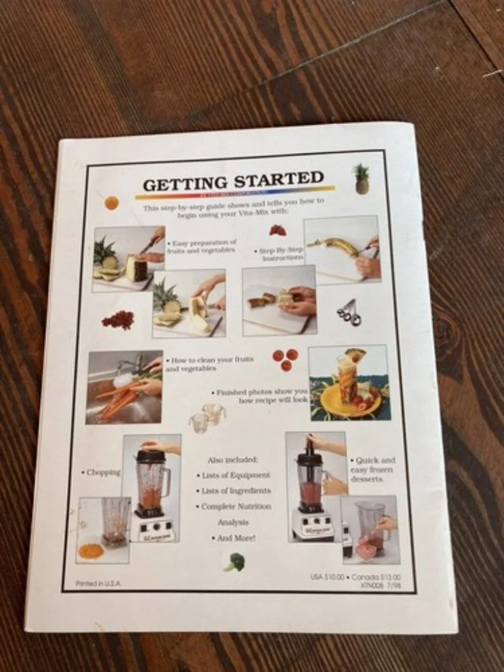 Getting Started Recipes Vita-Mix Step-by-Step Guide 1998